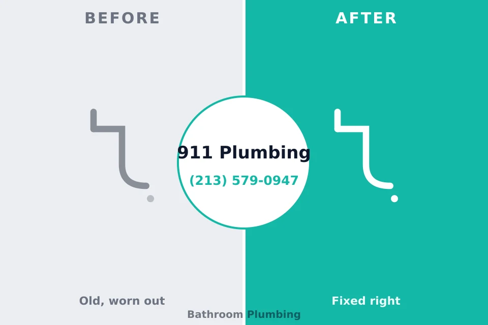 Before and after: plumbing repair Lawrenceville, IL